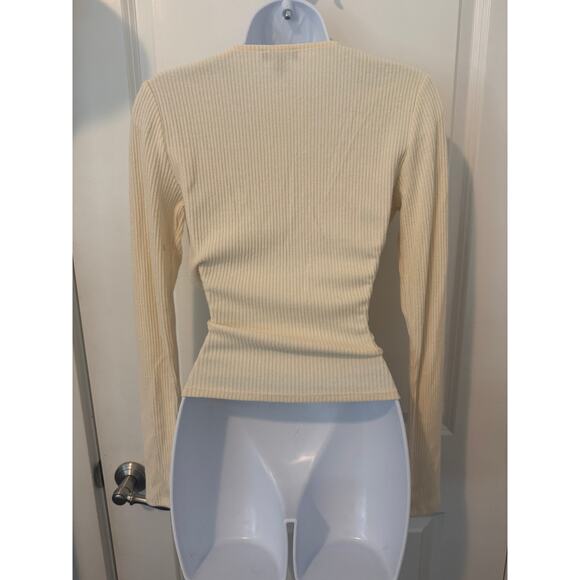 NWT Express Faux Wrap Long Sleeve Shirt-S - Picture 3 of 4